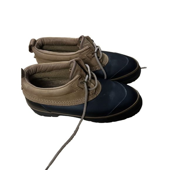 Lands End Size 6 Womens Leather & Rubber Thinsulate Lace Up Duck Boots Steel - Picture 4 of 16